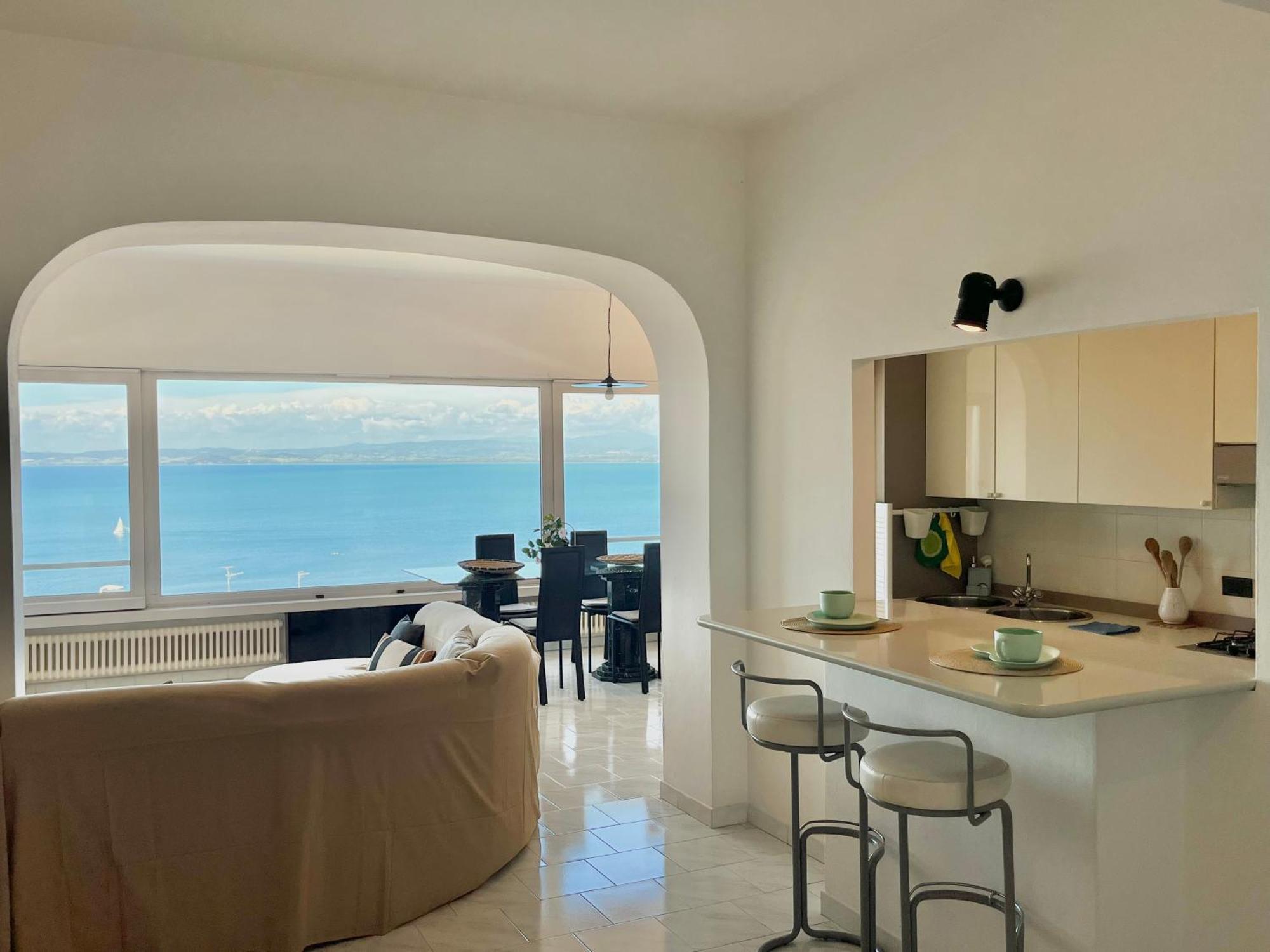 Apartamento Porto Santo Stefano Vista Mare + Parcheggio Gratuito Exterior foto